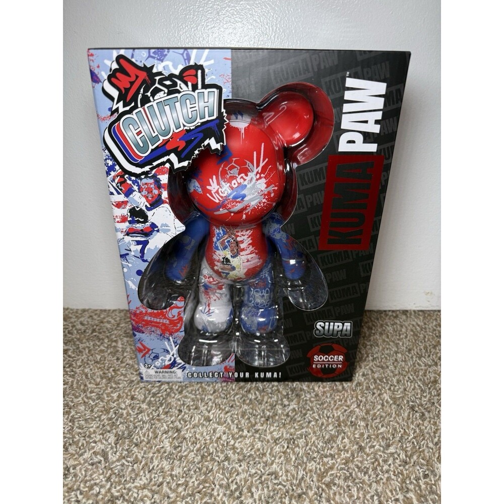 Kuma Paw Clutch Soccer Edition 9.5” Vinyl Figure SUPA Collectible NEW Sealed